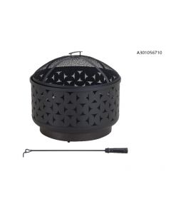 For Living 24" Round Outdoor Wood Firepit