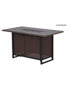 San Marino Rectangular LP Firepit Table