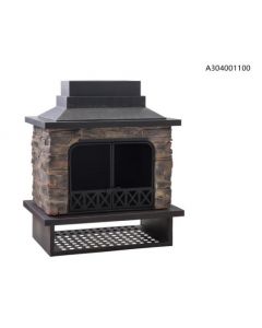 Sunjoy 48.03 in. Farmington Wood Burning Fireplace