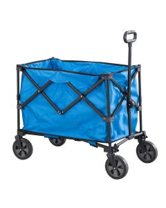 Sunjoy Odell Collapsible Folding Wagon Cart with Wheels(Blue)