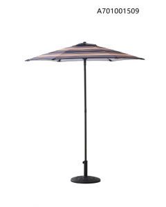 6.5Ft Market Umbrella Multi Stripe 16 (Beige/Navy Blue Stripe)