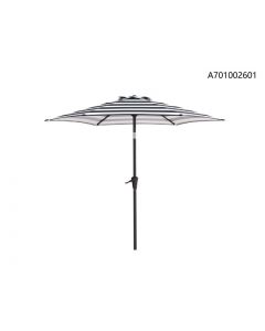 7.5Ft Market Umbrella W/ Tilt (Black/White Stripe)