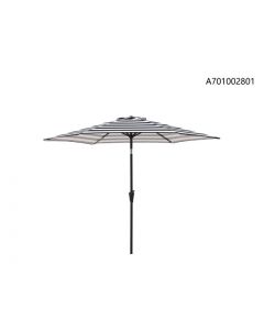 9Ft Market Umbrella W/ Tilt(Black/White Stripe)
