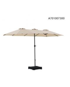Triple Canopy Umbrella w/ umbrella base included(Beige WXDY-002)