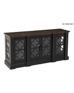 72x20IN Roswell LED Lit Accent Console (Black)