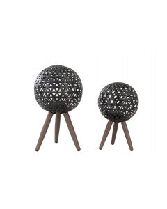 TABLETOP ORB LANTERN SET OF 2