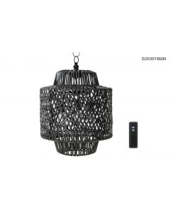 Sumatra Battery Operated LED Wicker Pendant Light v1