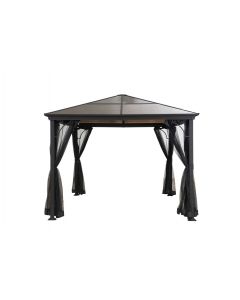 Sunjoy 10 ft. x 12 ft. Polycarbonate Roof Hard Top Gazebo with Ceiling Hook