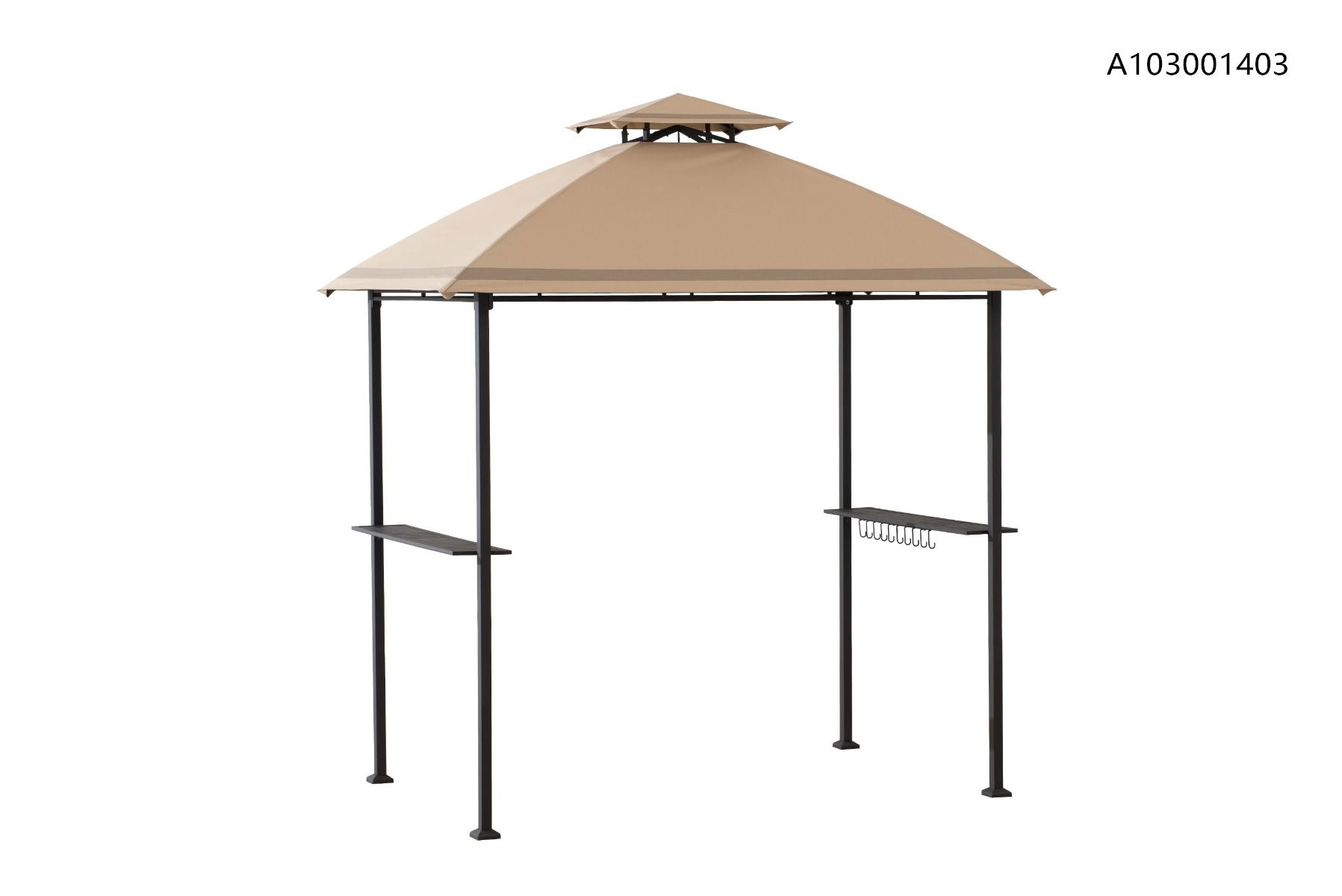 8x5 Gosset Grill Gazebo(hammered brown,Khaki,with LED Light)