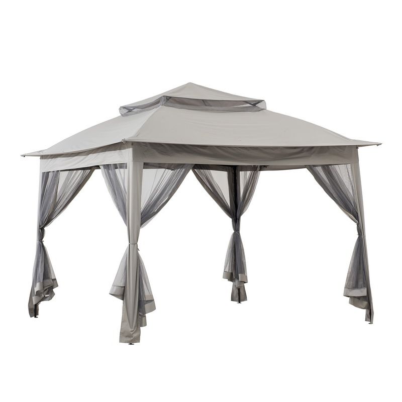 Portable gazebo with clearance netting