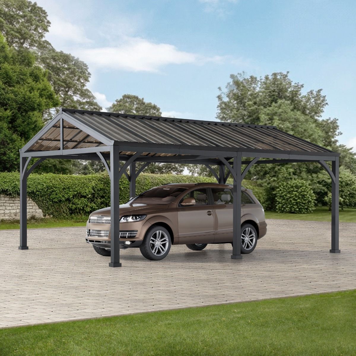 AutoCove 20 ft. x 14 ft. Carport with Polycarbonate Top