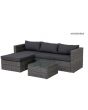 For Living Sectional Dark Grey Outdoor Patio Furniture Set
