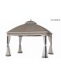 10x12 Domed Soft Top Gazebo(W/ Netting & 76 Post)