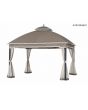 10x12 Domed Soft Top Gazebo(W/ Netting & 76 Post)