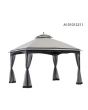 10X12 Domed Soft Top Gazebo(Double Guide,Light Grey)