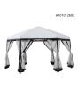 11x11 Folding Gazebo(white,W/ Netting)