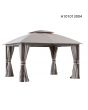 11x13 Rumney(Fiona & Hudson) Soft Top Gazebo (W/ Curtain & Netting)