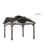 12x12 Hardtop Gazebo with wood post