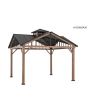12x12 Hardtop Gazebo with wood post