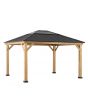 11x13 Grayden One-Tiered Hard Top Gazebo(Black)