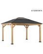 11x13 Grayden One-Tiered Hard Top Gazebo(Black)