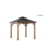 8x8 hardtop gazebo with wood poles(cedar)