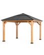 10x10 Grayden One-Tiered Hard Top Gazebo(Black)