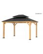 Crownhill 11 ft. x 13 ft. Hardtop gazebo with Wood posts