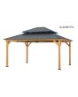13x15 Archwood V.6C two-tiered Hard Top Gazebo