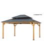 13x15 Archwood V.6C two-tiered Hard Top Gazebo