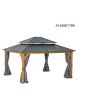 13x15 Archwood V.6C two-tiered Hard Top Gazebo