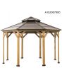 13x13 Archwood V.6E Octagonal Gazebo(Copper Roof W/ Wood Post)