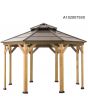13x13 Archwood V.6E Octagonal Gazebo(Copper Roof W/ Wood Post)