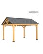 GAZEBO HARD TOP CHINESE FIR WOOD 4 X 3.3M