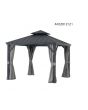 10x10 Adland v.8A Hard Top Gazebo(W/ Netting & Curtain,AL Beam,4IN Post)