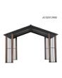SummerCove Black 11 ft. x 13 ft. Cedar Framed Gazebo with Steel Roof and Corner Fence Structures