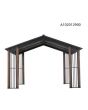 SummerCove Clint 11 ft. x 13 ft. Cedar Framed Gazebo with Black Steel Hardtop Roof