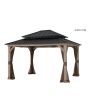 SAN MARINO 10X12FT HARDTOP WOOD GAZEBO