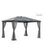 10x13 Reo Hardtop Gazebo(W/ Netting&Light)