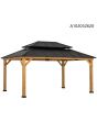 12x16 Archwood Steel Top Gazebo(Post 14)