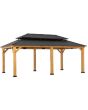 12x20 Archwood Steel Top Gazebo(W/ Curtain)