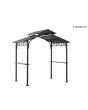 5x8Atherton V.1E2 grill gazebo(sand black)