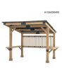 SummerCove 10 ft. x 11 ft. Cedar Wood Framed Hot Tub Gazebo with Steel Hardtop Roof