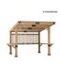 SummerCove 10 ft. x 11 ft. Cedar Wood Framed Hot Tub Pergola