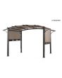 11x13 Ashford Arched Pergola V2 (Sling, Crossbeam with Heat Transfter)