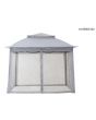 11X11 Portia Portable Gazebo( Light Grey,W/ Netting & Brown Carry Bag)