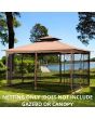 Keep Mosquitoes Out of Your 10 x 12 Gazebo with This Four Panel Pack of Easy to Netting with Zippers