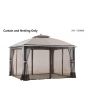 For Living Promenade 10' x 12' Gazebo Walls and Netting Replacement