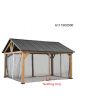 Netting Universal For 13x15 Henson Pitched Roof Hard Top Gazebo(W/ Netting Tube)