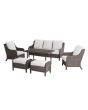 Windsor 6 Piece Conversation Dining Set (Mandel)